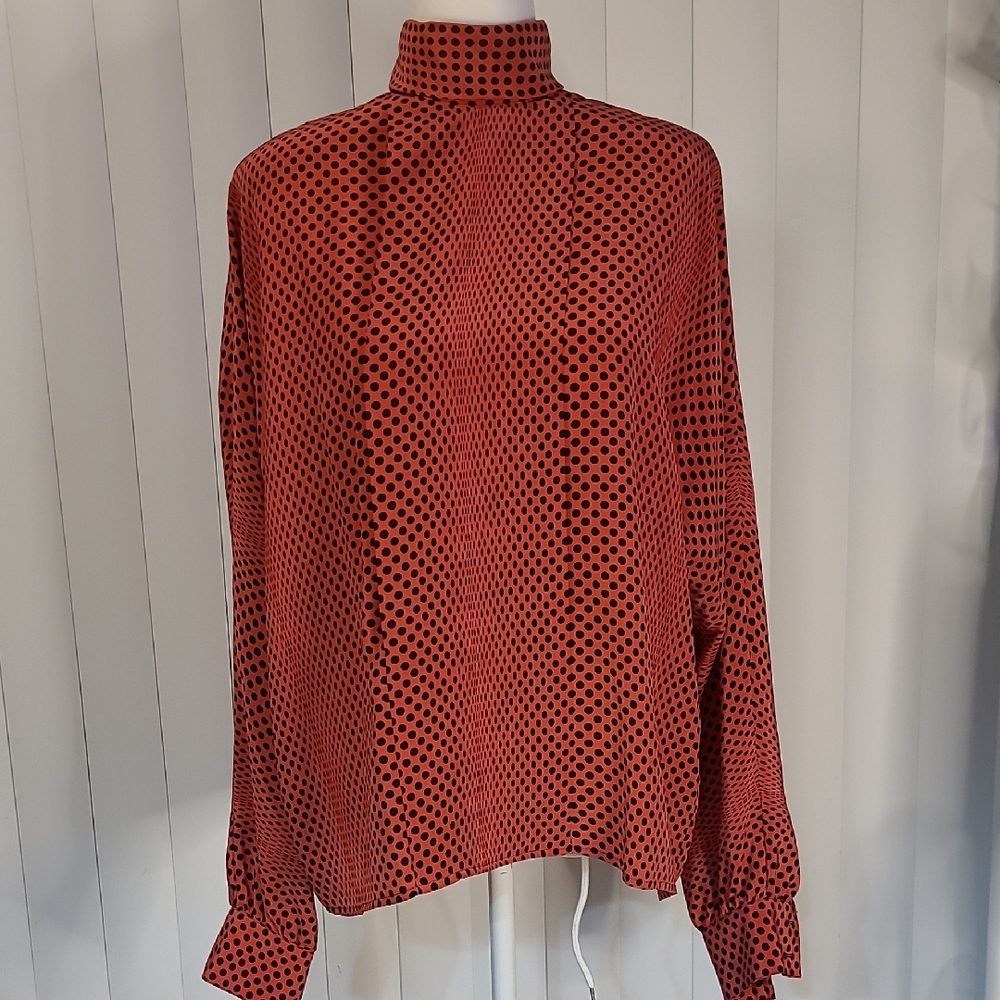 Vtg Bill Haire Made For Sax Fifth Ave 100% Silk Blouse